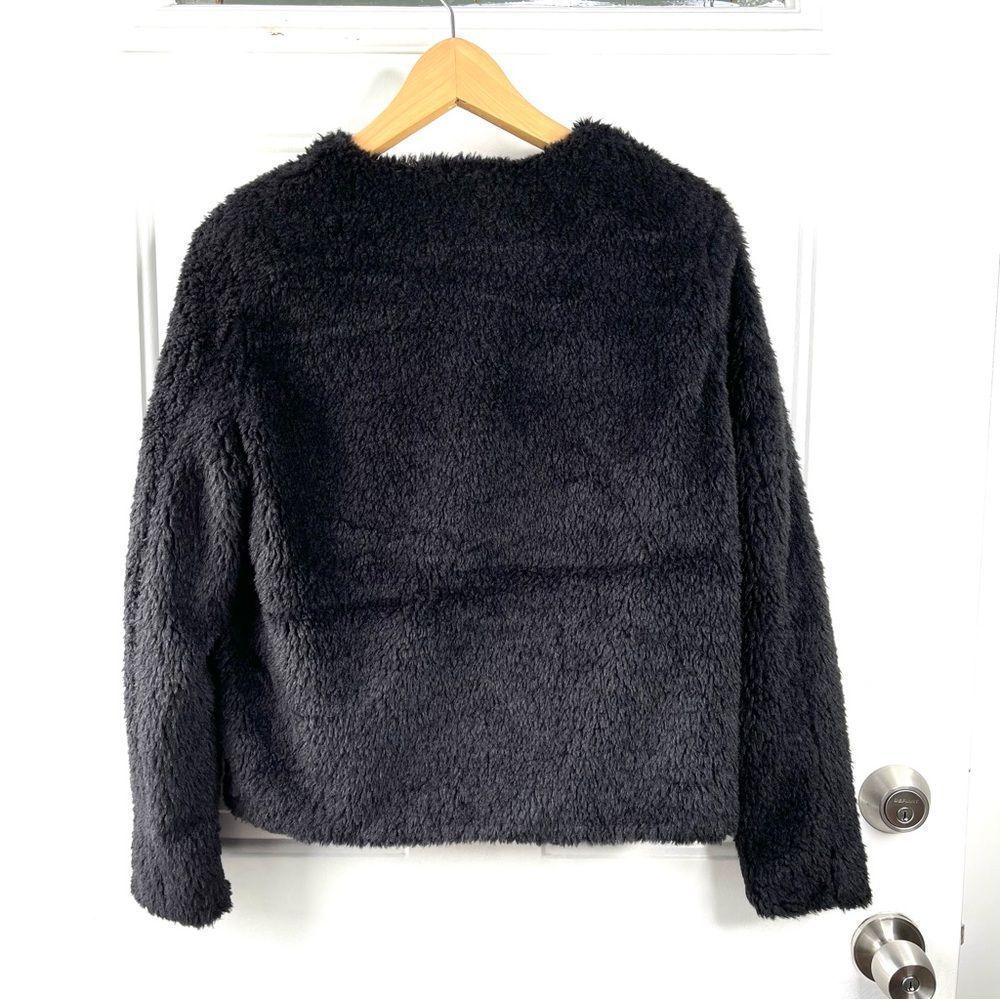 Vero Moda NWT Amanda Short Black Faux Fur Teddy Jacket Size Small - Picture 4 of 6
